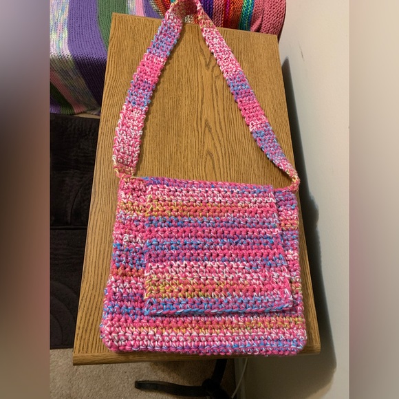Crossbody Bag Handmade Crocheted - Picture 8 of 14